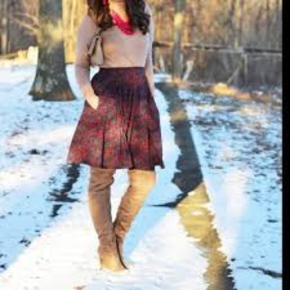 LuLaRoe Madison Pleated Skirt Extra Large 18-20 Hidden Pockets Soft Stretchy Mid - Picture 11 of 14